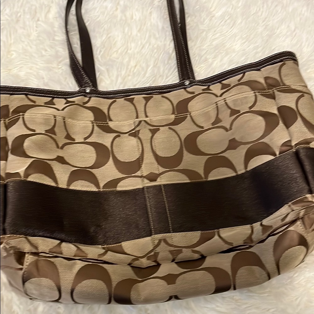 Coach Brown Signature Tote Bag